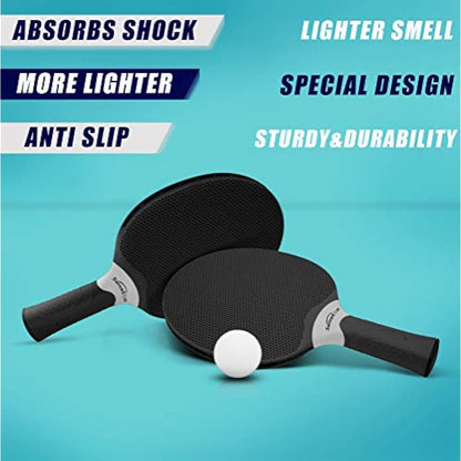Senston Table Tennis Rackets Set,Professional Ping Pong Paddle Set for 2-4 Players, Composite Rubber Ping Pong Paddle, Indoor or outdoor games.