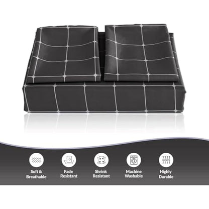 Lazzaro King Size Duvet Cover Sets - Premium Microfiber Kingsize Duvet Cover Sets (230 x 220 cm) 3 PCs - Ultrasoft Hypoallergenic Luxury Quilt Cover King Size Bedding Sets with Zipper Closure