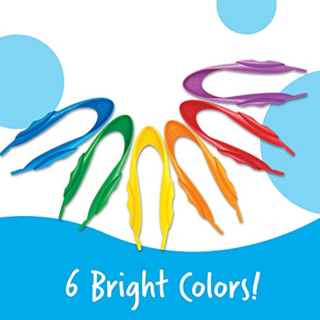 Learning Resources Jumbo Tweezers, Sorting & Counting, Preschool Science, Homeschool, Toddler Fine Motor Skill Development, Tuff Tray Accessories, Set of 12