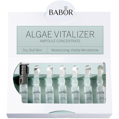 BABOR Algae Vitalizer Serum Ampoules for the Face, with Green Algae Extract for a Revitalised Complexion, Vegan Formula, 7 x 2 ml Concentrated Ampoules