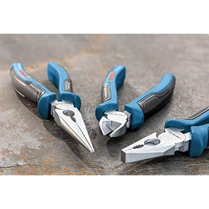 Bosch Professional three-part pliers set (combination pliers, needle-nose pliers and side cutters, with L-BOXX inlay)