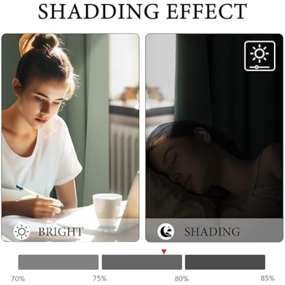 PONY DANCE Thermal Blackout Curtains with Eyelet - Super Soft Extra Long Curtains for Living Room Privacy Protection Window Treatment Drapes for Bedroom Nursery, Sage Green, 2 Panels, 46 x 90 Inch