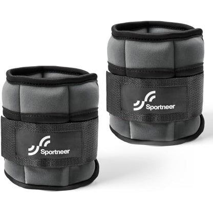 Sportneer Adjustable Ankle Weights Set: Leg Weights, Ankle Weight Wrist Weight Straps, 0.45-1.6kg for Per Ankle, 0.9-3.2kg for a Pair