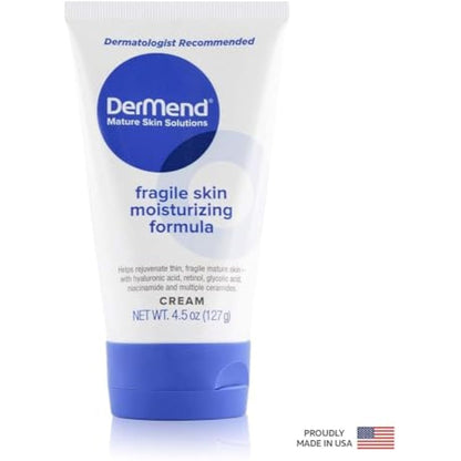 Dermend Specialized Fragile Skin Moisturizing Cream: Formula to Restore & Rejuvenate Mature Skin - 4.5 Oz Tube