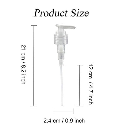 12 Pcs Clear Plastic Soap Dispenser Pump Replacement Lotion Pump Heads for 24/410 Threaded Neck Bottles Compatible with Soap Lotion Shampoo Liquid