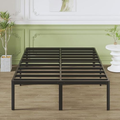 Lutown-Teen High Small Double Bed Frame 4ft with Rounded Corner Legs, Heavy Duty Metal Bed Frame Small Double, Small Double Beds 46 cm High, Noise Free, Easy Assembly