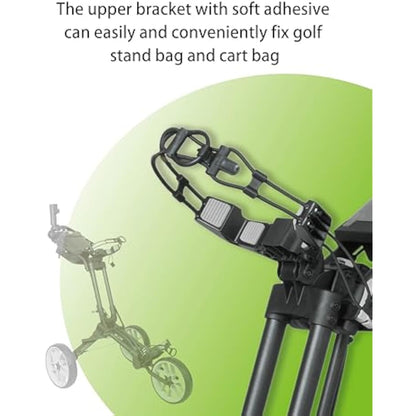 Newfly 3 Wheel Golf Push Cart Compact Semi-Auto Folding and Unfolding,Ultra Lightweight Smallest Folding Size, New-Version Scorecard Holder