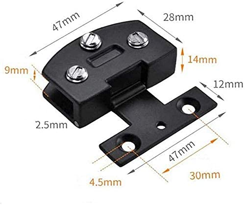 Black Frameless Glass Door Cabinet Display - 2 Pieces, 90 Degree Hinge
