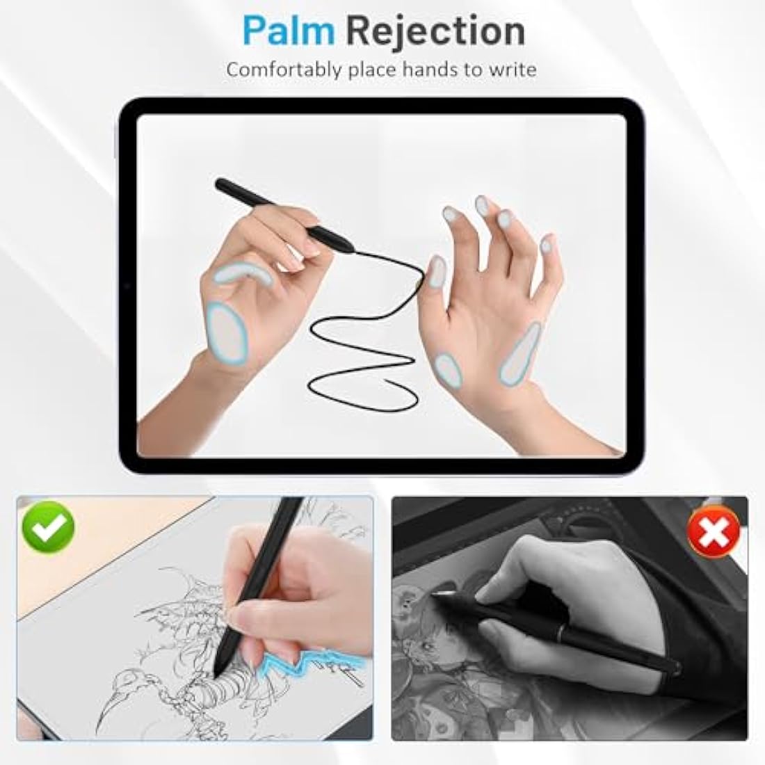 TiMOVO Magnetic EMR Stylus Compatible with Remarkable 2 with Eraser, Digital Pen for Remarkable with 4096 Pressure Sensitivity, Palm Rejection, Tilt for Remarkable Marker Plus/Kindle Scribe, Black