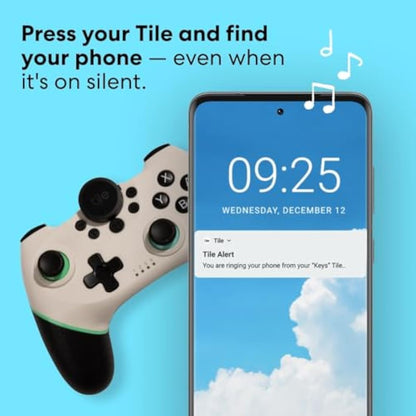 Tile Sticker (2022) Bluetooth Item Finder, 1 Pack, 45m finding range, works with Alexa and Google Home, iOS and Android Compatible, Find your Keys, Remotes & More, Black