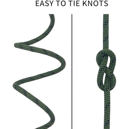 NewDoar Outdoor Rope 14KN/18KN 8mm/10mm High Strength Accessory Cord Rope Double Braid Multifunctional Cord for Camping, Hiking, Fishing, Hauling Loads, Hammocks,Tents