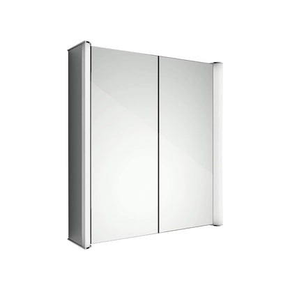 iBathUK Revere LED Illuminated Bluetooth Mirror Cabinet, Double Door Mirrors with Shaver Socket, 3 Adjustable Shelves Soft Close Door