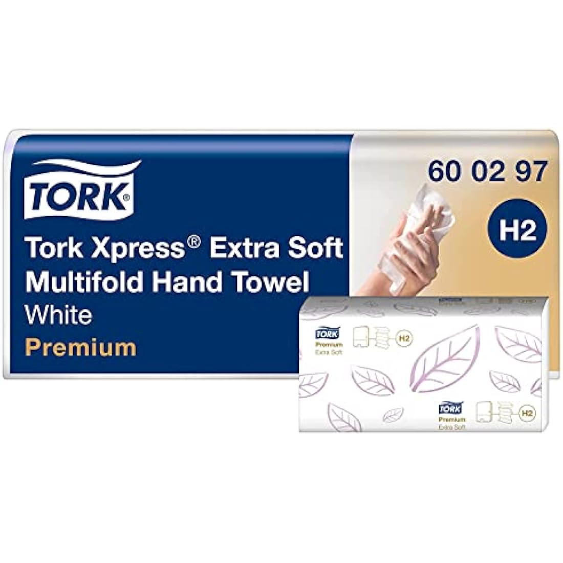 Tork Xpress Multifold Hand Towels White H2, Extra Soft, 21 x 100 Sheets, 600297