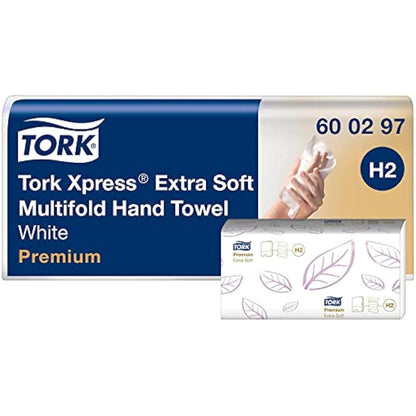 Tork Xpress Multifold Hand Towels White H2, Extra Soft, 21 x 100 Sheets, 600297