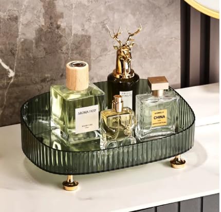 Makeup Organiser - Thick Material Beauty Organiser, Perfume Decorative Dresser Tray for Dressing Table,Storage Vanity Tray for Bedroom Bathroom