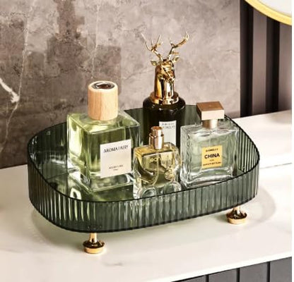 Makeup Organiser - Thick Material Beauty Organiser, Perfume Decorative Dresser Tray for Dressing Table,Storage Vanity Tray for Bedroom Bathroom