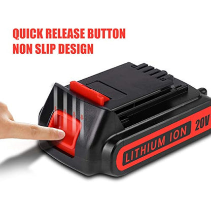 Geelink 3.0Ah Lithium Ion Battery Replacement for Black and Decker 18V LBXR20 BL1518-XJ LB20 LST201 LBX20 LSW20 Cordless Tool Batteries Pack