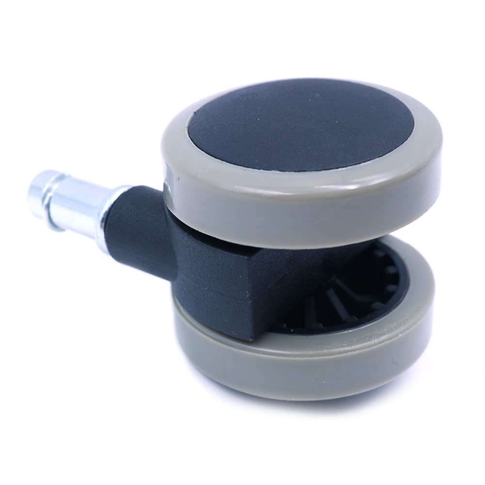 WANGCL Office Chair Casters Floor Protecting Rubber (Set of 5) 50 MM Castor Wheels with Standard Stem Size (Gray)