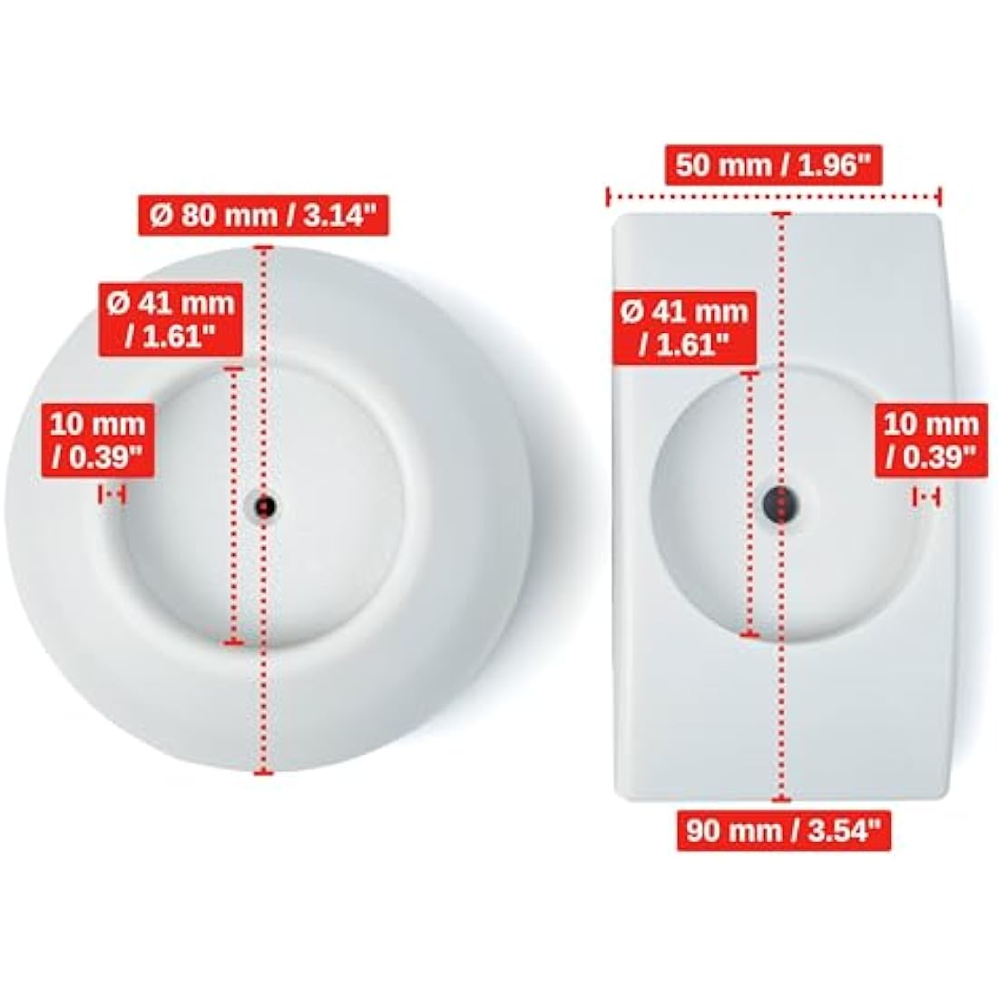 Stair Gate Wall Protector Pads, 4 pcs, White, for max. Ø 1.61" Pressure Screw Heads, Protect Walls and Doorways from Children and Pet Gates, Baby Gate Wall Protector, Children Anti Stain Guard Cups