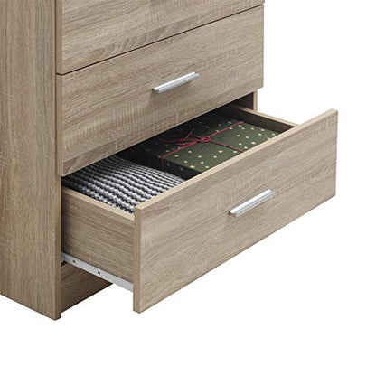 Timber Art Design 3 Drawer Bedroom Chest of Drawers with Metal Handles & Runners Matte Finish Storage Organiser Unit for Bedroom Hallway Living Room