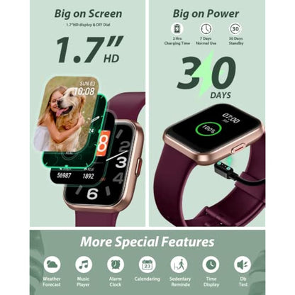 Smart Watch for Men Women (Answer/Make Call), Alexa Built-in, 1.8" Touch Screen Fitness Watch with SpO2 Heart Rate Sleep Monitor, 100 Sport, IP68 Waterproof Step Counter Smartwatch for iPhone Android