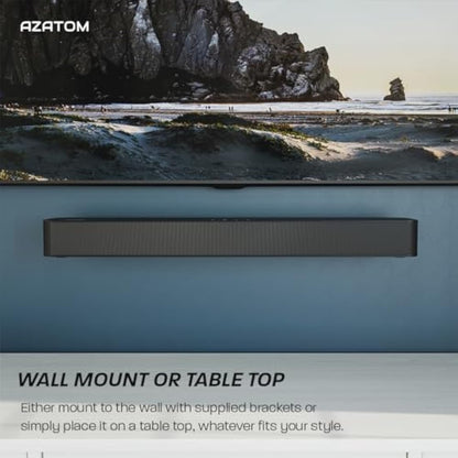 AZATOM Soundbar with Built-In Subwoofer | 120W Surround Sound, Bluetooth & Remote Control | Optical, AUX, RCA, Touch Buttons | Perfect for Home Theatre or Gaming setups Studio Pulse 2