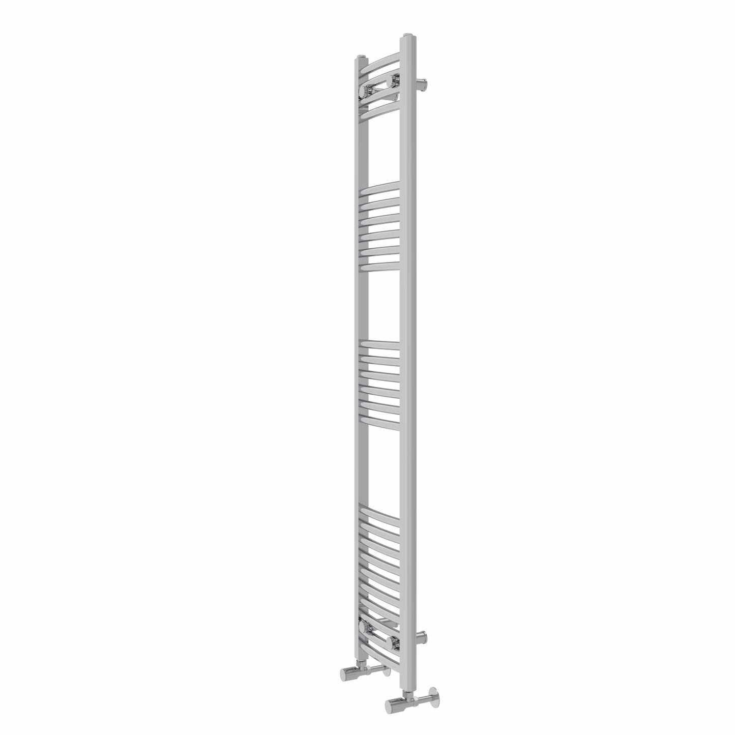Warmehaus Curved Heated Towel Rail Radiator Ladder Chrome 1600x300mm