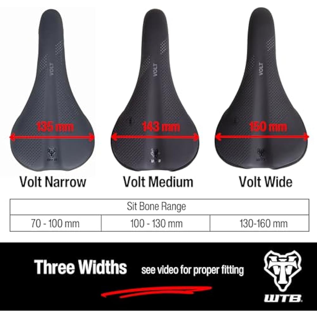 WTB Volt Narrow Cromoly Black Saddle (W065-0583)