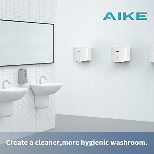 AIKE Hand Dryer 10 Seconds to Dry, High Speed Energy Saving Electric Hand Dryer Automatic, Commercial Hand Dryer for Kitchen, Bathroom and Toilet AK2630S 220v 1400W White