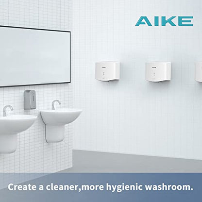 AIKE Hand Dryer 10 Seconds to Dry, High Speed Energy Saving Electric Hand Dryer Automatic, Commercial Hand Dryer for Kitchen, Bathroom and Toilet AK2630S 220v 1400W White