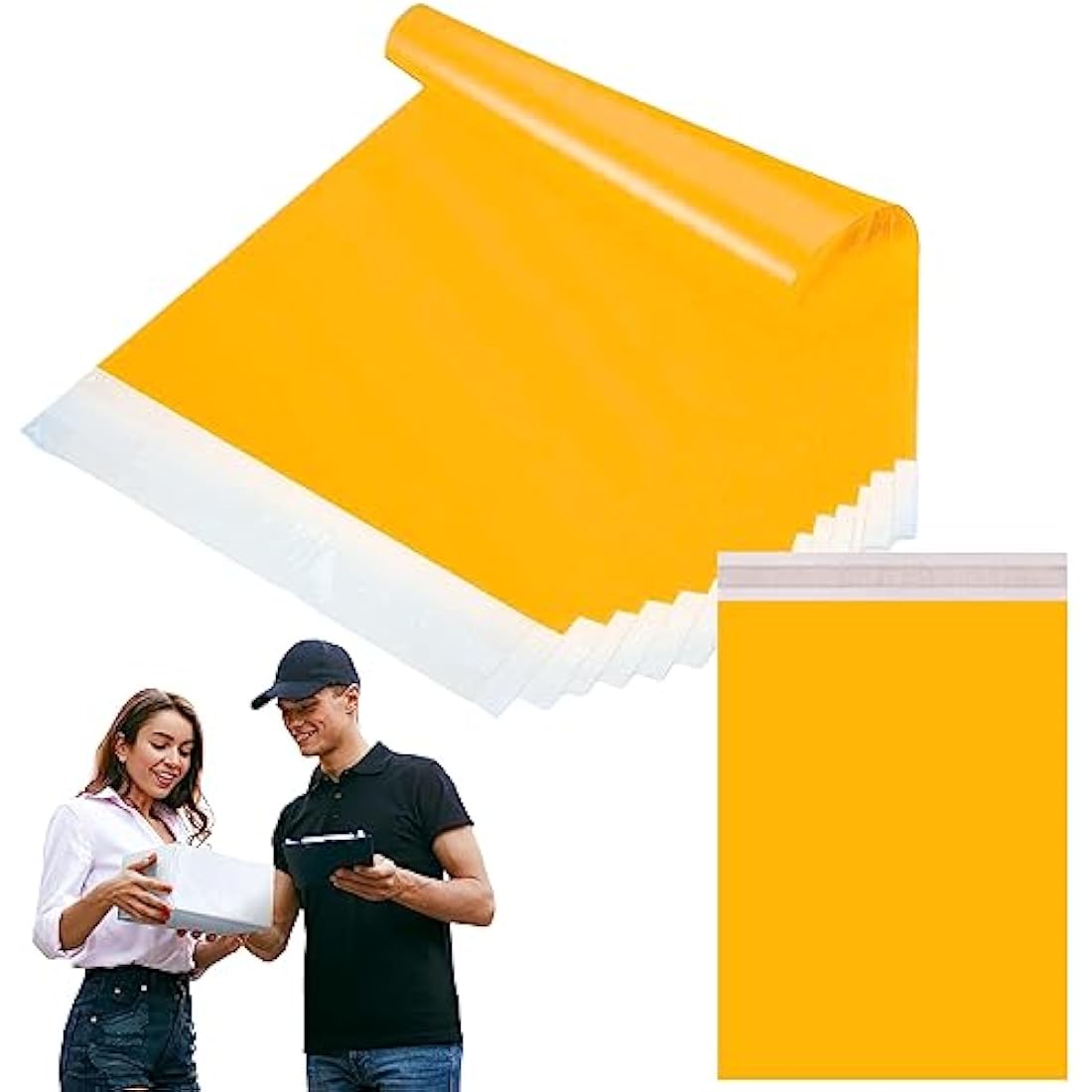 50pc 25x35cm Yellow Vinted Postage Bags Mailing Bags for Clothes,Mailing Poly Postal Self Seal Bags,Parcel Shipping Bags Strong Packaging Bag Delivery Bags Plastic Envelopes for Posting Clothes Parcel