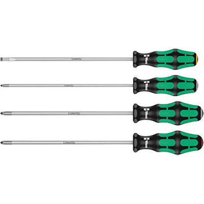 Wera 335/350/355/4 Kraftform Plus Lasertip Screwdriver set, PH/PZ/SL, 4pc, 05347736002