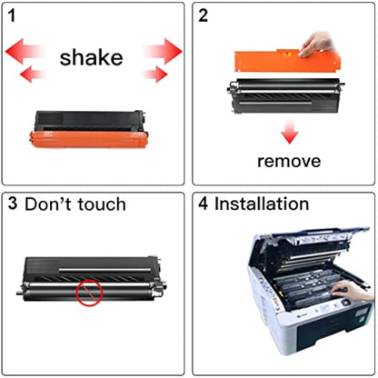 BeOne 4X TN423 TN421 TN-423 TN-421 Toner Cartridges Compatible for Brother HL-L8260CDW HL-L8360CDW MFC-L8690CDW MFC-L8900CDW DCP-L8410CDW Printers (BK/C/M/Y)