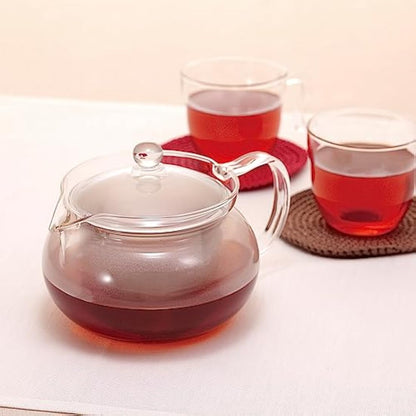 Hario CD Chacha Kyusu-Maru-Pot for Brewing Tea 700ml, Glass