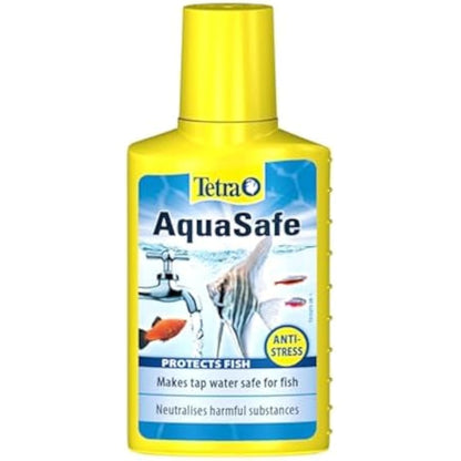 Tetra AquaSafe to Turn Tap Water into Safe and Healthy Water for Fish and Plants, 100 ml