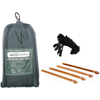 DD Hammocks - DD SuperLight Tarp - Fully Waterproof Tarp Shelter For Light Fast Backpacking Camping And Expedition Sports