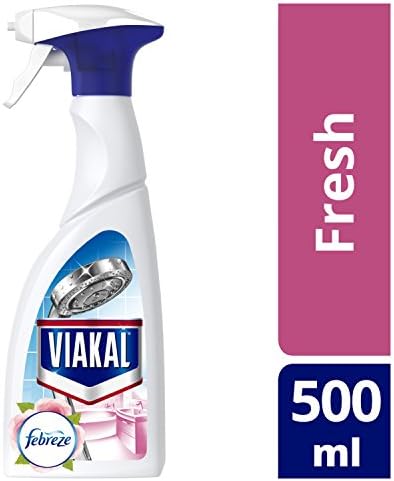 Viakal Limescale Remover Spray, Bathroom Cleaner Spray, Fresh Spring Rose Scent, 5 Litre (500 ml x 10), Toilet Cleaner Limescale Remover