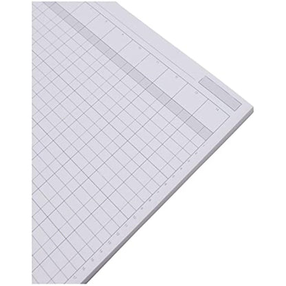 Rexel Twinlock Variform Multi-Ring Binder V8 Cash Refill Sheets 14 Columns , White (Pack of 75)