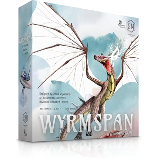 Stonemaier Games, Wyrmspan, Family Board Game, Ages 14+, 1-5 Players, 90 Minutes Playing Time