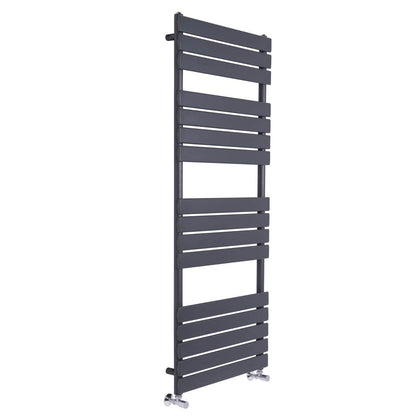 Warmehaus Flat Panel Heated Towel Rail Radiator Anthracite 1600x600mm Grey
