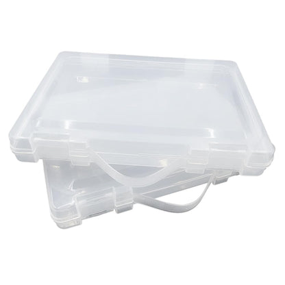 WYAN 2 Pcs A4 Lever arch files Storage Boxes,Clear Plastic Beads Storage Containers Box,Rectangle Bead Holder Plastic Cases,Building Block
