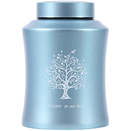 Adult Cremation Urn for Human Ashes - Medium Size for Dad or Mom - Funeral Urn (Blue)