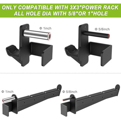 Kipika Safety Spotter Arms-Heavy Duty Barbell Safety Catches with Rubber Pad,Power Rack Attachments for Squat, Bench Press and More