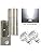 HiBay Motion Sensor Outside Wall Lights Mains Powered PIR Up Down Wall Lamp Stainless Steel Waterproof Garden Security Light with 7W LED Bulbs Cool White