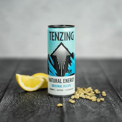 TENZING Natural Energy Drink, Plant Based, Vegan, & Gluten Free Drink, Original Recipe, 250ml (Pack of 24) - Packaging may vary