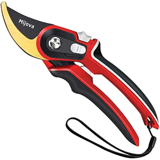 Garden Shears, Secateurs for Gardening Heavy Duty with High Carbon Steel Blades, Best Garden Pruner Scissors, Professional Gardening Hand Tools, Pruning Shears for Plants, Hedges and Flowers