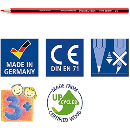 STAEDTLER 185 M36 Noris Colour Colouring Pencils - 36 Assorted Colours (Tin of 36 Pencils)