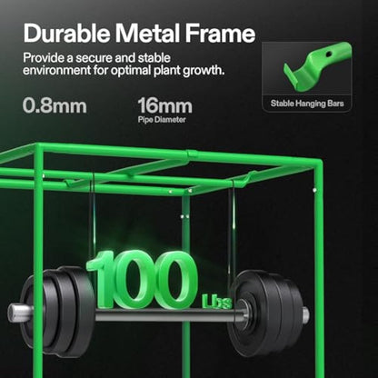 VIVOSUN Grow Tent 36'' x 36'' x 72'', Made of Highly Reflective Mylar, with Viewing Window and Base Tray for Hydroponics and Indoor Growing, S336, Suitable for VS2000/VS3000
