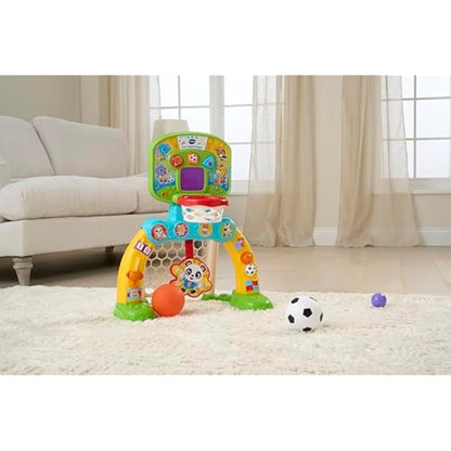 VTech 3-in-1 Sports Centre, Baby Interactive Toy with Colours and Sounds, Learning with Role-Play, Suitable for Baby Boys & Girls from 12 to 36 Months (Yellow/Blue), English Version