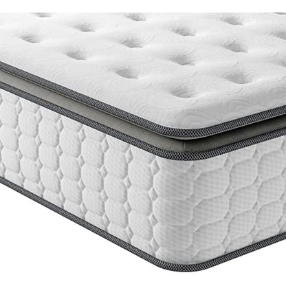 Vesgantti 3FT Single Mattress, 10.6 Inch Pocket Sprung Mattress Single with Breathable Foam and Individually Pocket Spring - Medium, Upgraded Pillow Top Collection